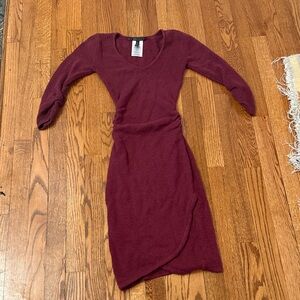 BCBGMaxAzria Deep Red Long Sleeve Dress